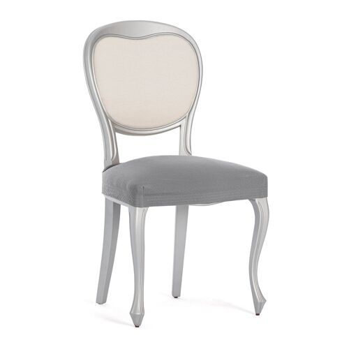 Pack 2 housses de chaise extensible gris 40 50 cm