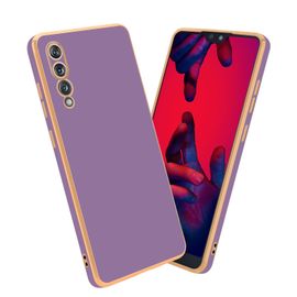 Cadorabo Housse Compatible Avec Huawei P20 Pro / P20 Plus En Glossy Lilas - Or - Étui De Protection En Silicone Tpu Flexible Et Avec Protection Pour Appareil Photo