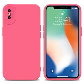 Cadorabo Housse Compatible Avec Apple Iphone X / Xs En Fluid Rouge - Étui De Protection En Silicone Tpu Flexible