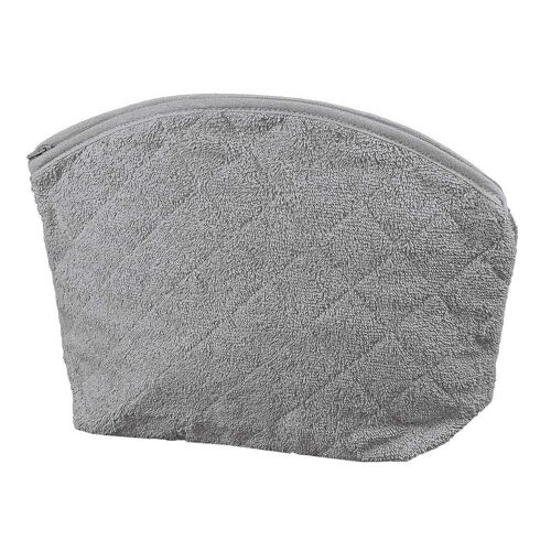 Trousse de toilette en éponge Gris Perle 30x25 cm
