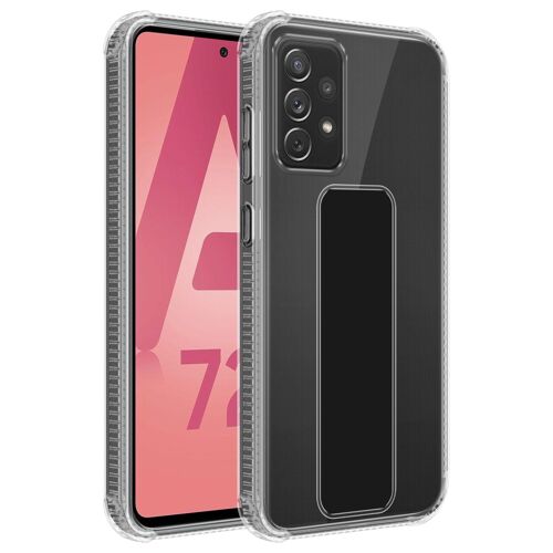 Cadorabo Housse compatible avec Samsung Galaxy A72 4G / 5G en Noir - Étui de protection en silicone TPU flexible avec support et fonction stand