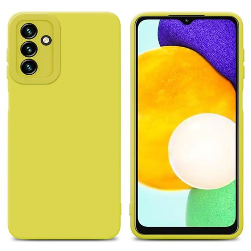 Cadorabo Housse Compatible Avec Samsung Galaxy A13 5g En Fluid Jaune - Étui De Protection En Silicone Tpu Flexible