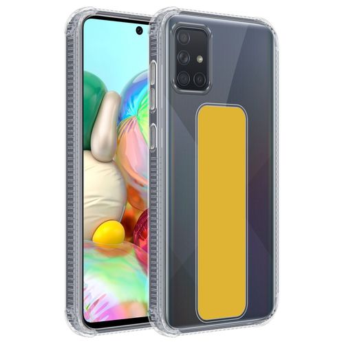Cadorabo Housse Compatible Avec Samsung Galaxy A51 4g / M40s En Jaune - Étui De Protection En Silicone Tpu Flexible Avec Support Et Fonction Stand
