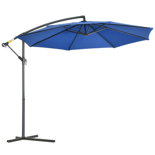 Parasol Déporté Octogonal Inclinable Rabattable Ø 2,97 M Bleu