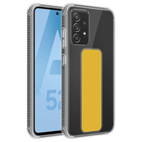 Cadorabo Housse Compatible Avec Samsung Galaxy A52 (4g / 5g) / A52s En Jaune - Étui De Protection En Silicone Tpu Flexible Avec Support Et Fonction Stand