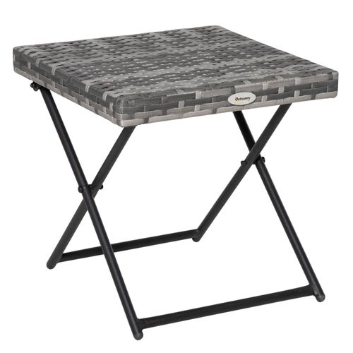 Table Basse Pliable De Jardin Style Cosy Chic Résine Grise