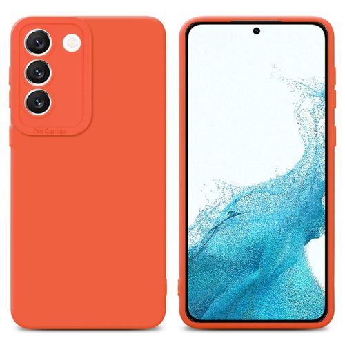Cadorabo Housse Compatible Avec Samsung Galaxy S22 En Fluid Orange - Étui De Protection En Silicone Tpu Flexible