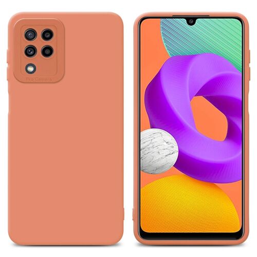 Cadorabo Housse compatible avec Samsung Galaxy M22 / M32 4G en FLUID ORANGE CLAIR - Étui de protection en silicone TPU flexible
