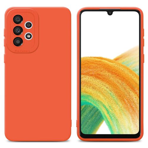 Cadorabo Housse compatible avec Samsung Galaxy A32 4G en FLUID ORANGE - Étui de protection en silicone TPU flexible