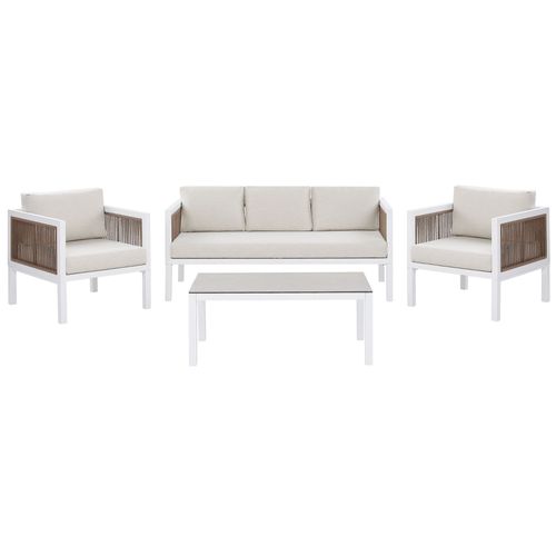Set De Jardin Aluminium Blanc Borello