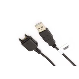 vhbw câble de données USB compatible avec Sony Ericsson V640i, W200i, W205, W300i, W302, W350i, W380i, W395, W508, W550i, W580i, W595, W610i téléphone