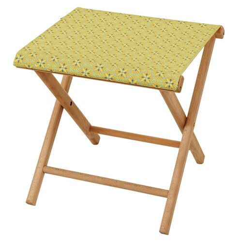 Vent De Bohã¿Me - Tabouret Pliant Hãªtre Lasurã© Lotus  - Jaune