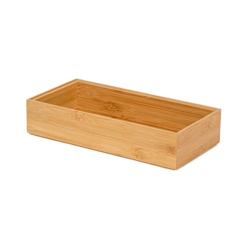 Boîte de rangement en bambou naturel 30x15cm