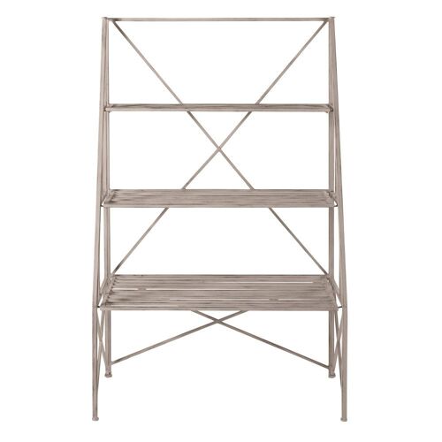 Etagère en métal gris clair effet vieilli