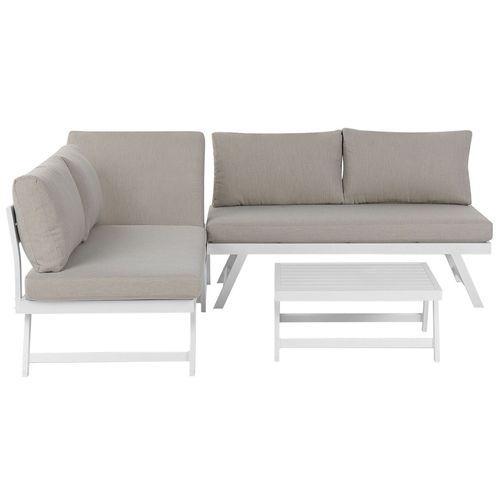 Set De Salon Réversible Aluminium Taupe Coccorino