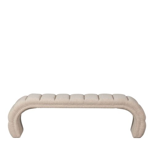Banc en tissu L160cm - Beige