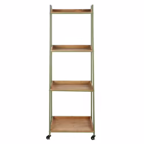 Etagère En Métal Vert Et Marron