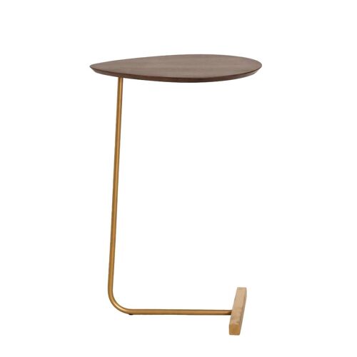 Bout de canapé & sellette en bois marron 48x39 cm