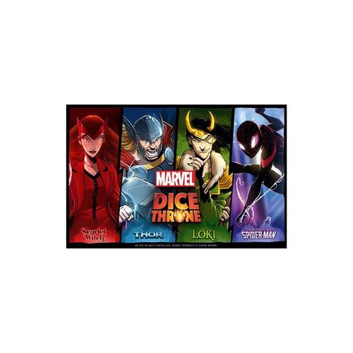 Jeu De Stratégie Lucky Duck Games Dice Throne Marvel Thor, Loki, Spider Man, Scarlet Witch