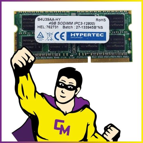 4Go RAM DDR3 Hypertech B4U39AA-HY PC3-12800 1600Mhz SODIMM PC Portable