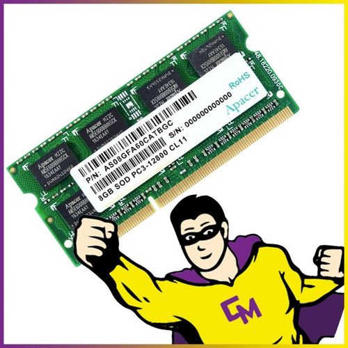 8Go RAM DDR3 Apacer AS08GFA60CATBGC PC3-12800 1600Mhz SODIMM CL11 1.35V PC