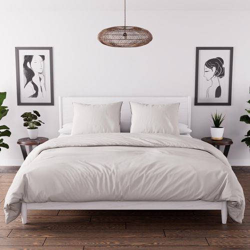 Parure Housse De Couette En Microfibre Lavée 260x240 Cm Boheme Lin, Par Soleil D'ocre