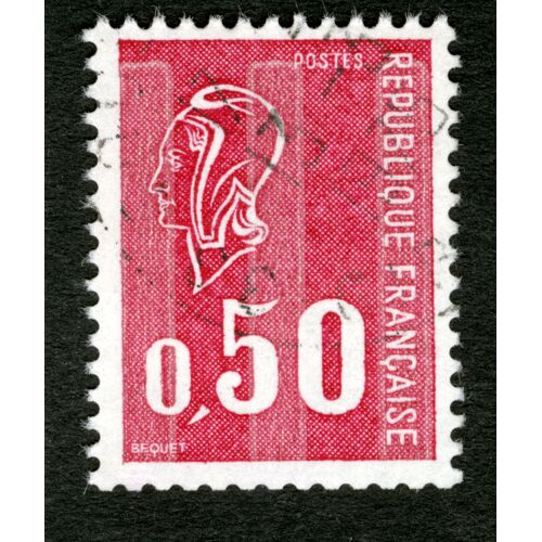 Timbre Oblitéré Marianne Rouge,Postes,République Française,Bequet,0,50