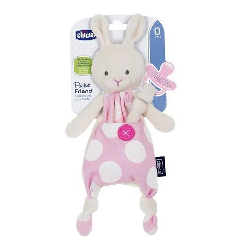 Doudou Attache-Sucette Pocket Friend - Rose