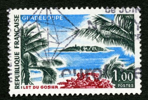 Timbre Oblitéré Guadeloupe,Ilet Du Gosier,République Française,Postes 1970,Bequet,1,00