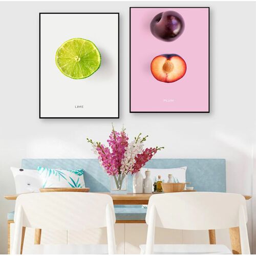 Toile Cuisine Prune Fruit Legume Moderne -Affiche Poster Décoration- Décoration Maison 30x40cm