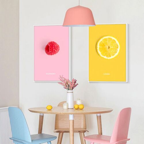 Toile Cuisine Framboise Fruit Legume Moderne -Affiche Poster Décoration- Décoration Maison 30x40cm