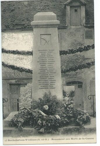 Carte Postale Rochefort En Yvelines (Yvelines 78730) Monument Aux Morts De La Guerre Rumeau Photo