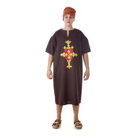 Costume Ou Tunique Médiéval Marron Avec Emblème Pour Homme