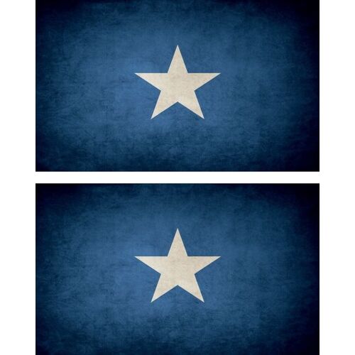 2x Autocollant Sticker Drapeau Vintage Vieilli Som Somalie
