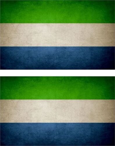 2x Autocollant Sticker Drapeau Vintage Vieilli Wal Sierra Leone