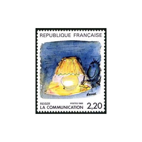 Timbre France 1988 Oblitéré La Communication Vue Par Reiser 2.20 Yt2504