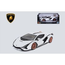 Lamborghini Sian Hybride Blanche Et Noire 1/18 Burago-Burago