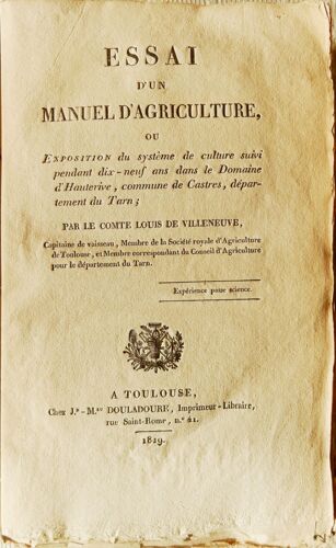 Essai D'un Manuel D'agriculture