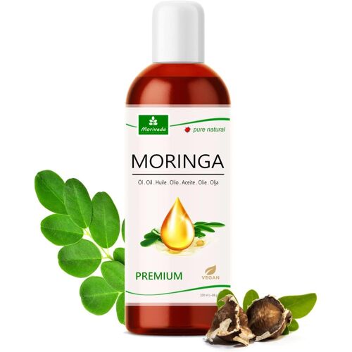Kalanka-Huile De Moringa Premium 100ml - Première Pression Des Graines Oleifera Mûries Au Soleil - Soins De La Peau, Des Cheveux, Des Plaies Et Des Cicatrices Anti-Âge, Huile Comestible De