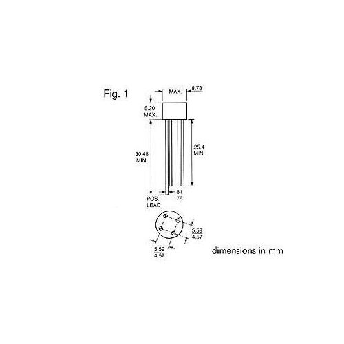 PONT DE REDRESSEMENT 400V-1.5A (W04G) (Lot de 25)