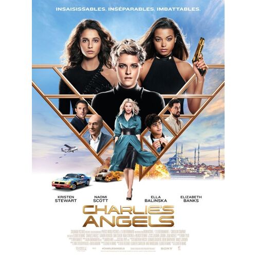 Charlie S Angels - Affiche Originale De Cinéma - Format 120x160 Cm - Un Film De Elizabeth Banks Avec Kristen Stewart, Naomi Scott, Ella Balinska, Elizabeth Banks, Patrick Stewart - Année 2019