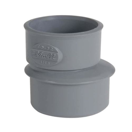 REDUCTION EXCENTREE PVC MALE 50MM FEMELLE 32MM - NICOLL - 5 PIECES