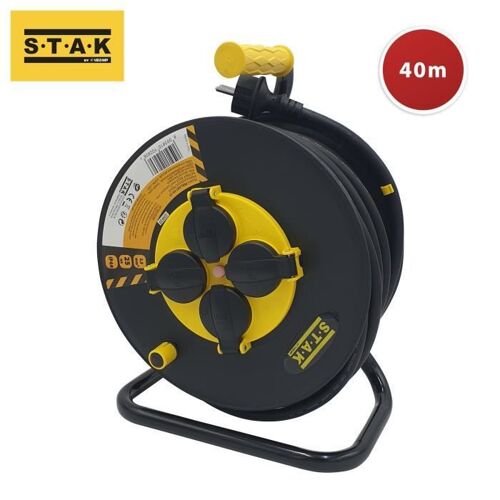 Enrouleurs electriques ip44 câble ho7 - f3g2.5mm2 longueur 40 mcâble h07rn-f3g2.5mm2poids 9,9 kg