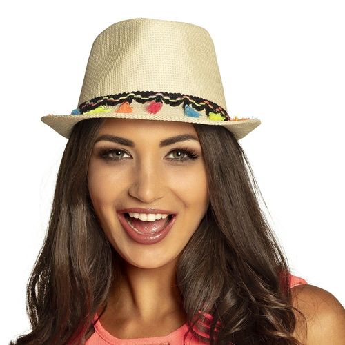 Chapeau Borsolino Bolivien Lima Multicolore