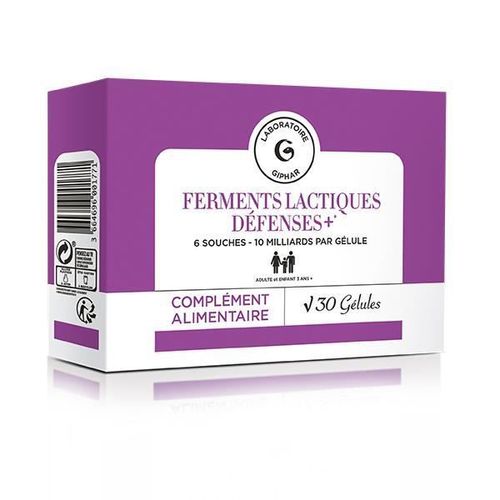 Giphar Ferments Lactiques Denfense+ Boite De 30 Gélules 