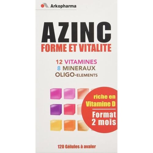 Arkopharma Azinc Forme Et Vitalité 120 Gélules Multicolore