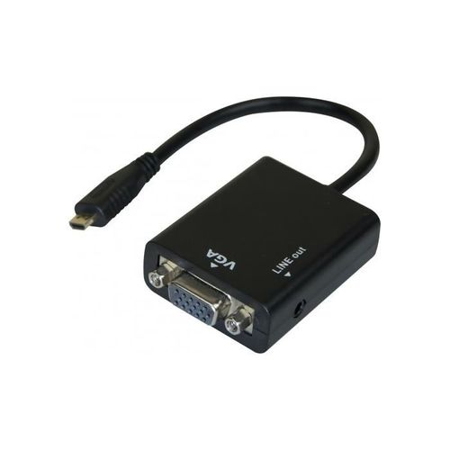 exertis Connect - Câble adaptateur - HD-15 (VGA), mini-phone stereo 3.5 mm femelle pour 19 pin mini HDMI Type C mâle - 13 cm