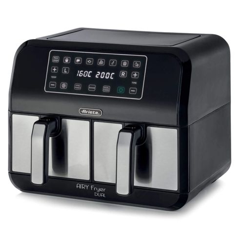 Friteuse Airy Fryer Dual Metal Noir Ariete 4624