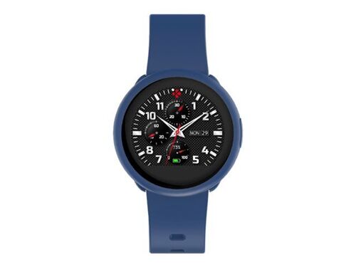 MyKronoz ZeRound3 Lite - Bleu marine - montre intelligente avec bande - silicone - bleu marin - affichage 1.2" - 256 Mo - Bluetooth - 40 g