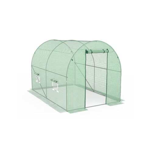 Serre Tunnel De Jardin Avec Bâche Renforcée - 6 M²